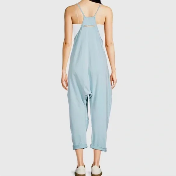 Free People Movement Hot Shot Onesie Baby Blue Medium - Picture 2 of 5